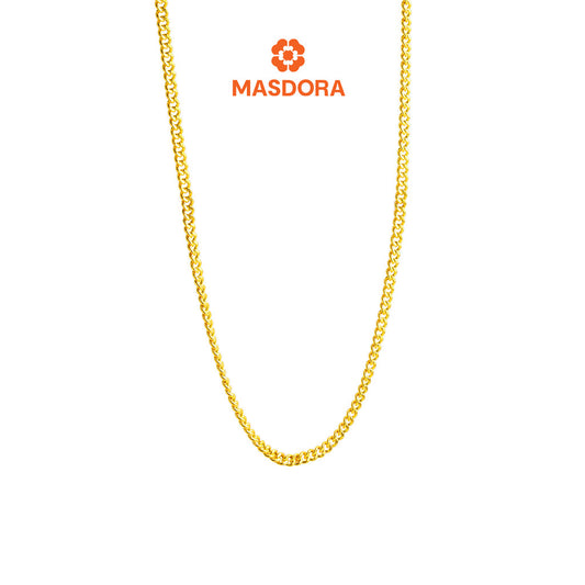 MASDORA 916 Gold Necklace Rantai Leher Emas ~ Lipan Licin 2mm (EMAS 916/22K)
