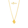 MASDORA 916 Gold Necklace Rantai Leher Emas ~ Clover - XL (EMAS 916/22K)