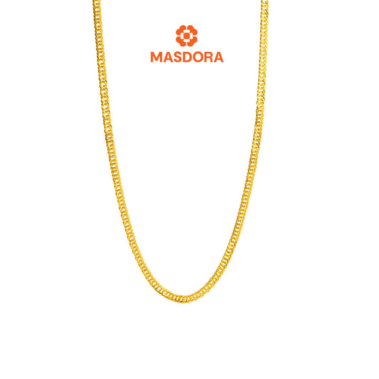 MASDORA 916 Gold Necklace Rantai Leher Emas ~ Lipan Licin 2mm (EMAS 916/22K)