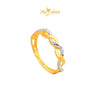 MASDORA 916 Gold Ring Rings Cincin Emas ~ Duotone Whirl Infinity (EMAS 916/22K)