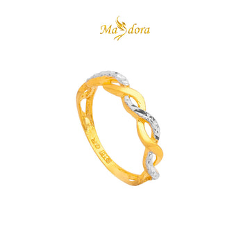 MASDORA 916 Gold Ring Rings Cincin Emas ~ Duotone Whirl Infinity (EMAS 916/22K)