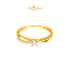 MASDORA 916 Gold Ring Rings Cincin Emas ~ Sparkling Braided Solitaire Gold (EMAS 916/22K)