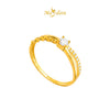 MASDORA 916 Gold Ring Rings Cincin Emas ~ Sparkling Braided Solitaire Gold (EMAS 916/22K)