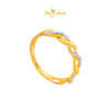 MASDORA 916 Gold Ring Rings Cincin Emas ~ Duotone Whirl Infinity (EMAS 916/22K)