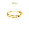 MASDORA 916 Gold Ring Rings Cincin Emas ~ Sparkling Braided Solitaire Gold (EMAS 916/22K)