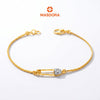 MASDORA 916 Gold Bracelet Rantai Tangan Emas ~ Duotone Safety Pin Chain (EMAS 916/22K)