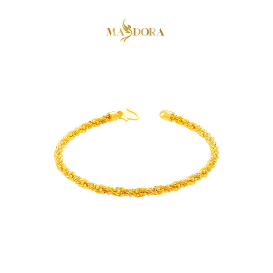 MASDORA 916 Gold Bracelet Rantai Tangan Emas ~ Golden Cat Tail (EMAS 916/22K)