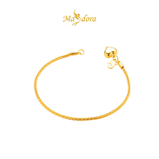MASDORA 916 Gold Bracelet Rantai Tangan Emas ~ Spiga Chain Fluffy Love (EMAS 916/22K)