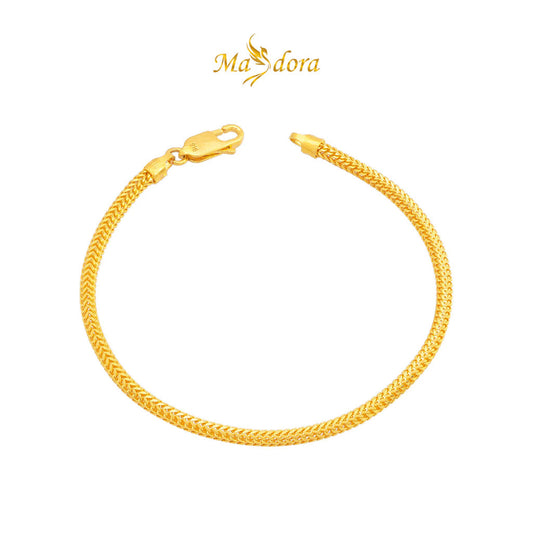 MASDORA 916 Gold Bracelet Rantai Tangan Emas ~ Lobster Hook - 3.00GM+ (EMAS 916/22K)
