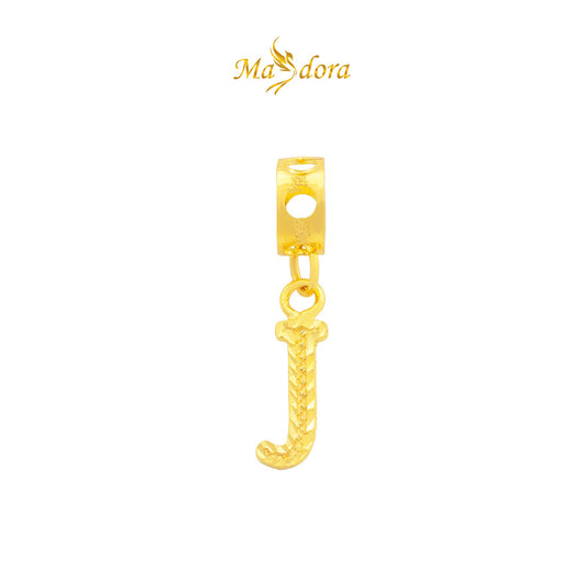 MASDORA 916 Gold Charms Charm Emas ~ Alphabet J (EMAS 916/22K)