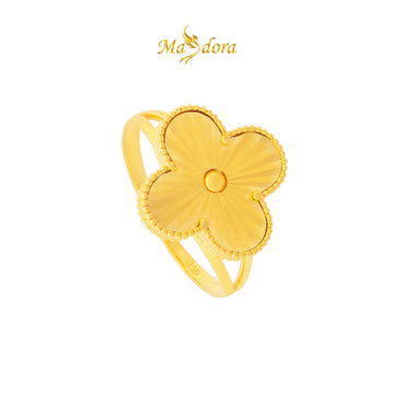 MASDORA 916 Gold Ring Rings Cincin Emas ~ Clover VC (EMAS 916/22K)