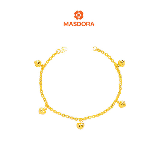 MASDORA 916 Gold Bracelet Rantai Tangan Emas ~ Mini Shining Sauh (5L) (EMAS 916/22K)