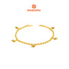 MASDORA 916 Gold Bracelet Rantai Tangan Emas ~ Mini Shining Sauh (5L) (EMAS 916/22K)