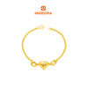 MASDORA 916 Gold Bracelet Rantai Tangan Emas ~ Shining Sauh Amid Fluffy Love (EMAS 916/22K)