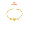 MASDORA 916 Gold Bracelet Rantai Tangan Emas ~ Shining Sauh Amid Fluffy Love (EMAS 916/22K)