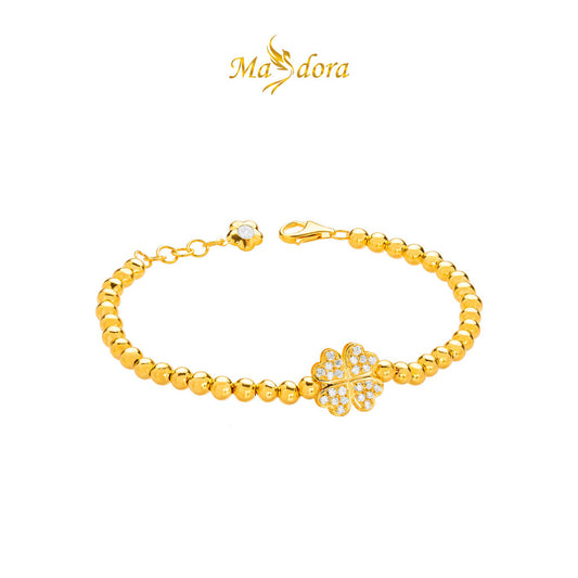 MASDORA 916 Gold Bracelet Rantai Tangan Emas ~ Sparkling Lucky Boba (EMAS 916/22K)
