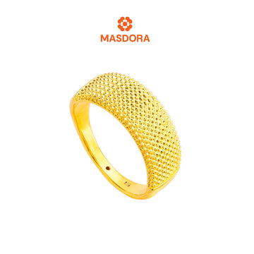 MASDORA 916 Gold Ring Rings Cincin Emas ~ HG Oro Diamond Glitz (8mm) (EMAS 916/22K)