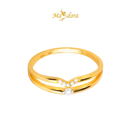 MASDORA 916 Gold Ring Rings Cincin Emas ~ Sparkling Facile V (EMAS 916/22K)