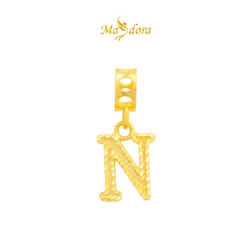 MASDORA 916 Gold Charms Charm Emas ~ Alphabet N (EMAS 916/22K)