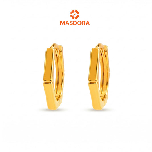MASDORA 916 Gold Earrings Earring Subang Emas ~ Golden Sharp Bamboo (EMAS 916/22K)