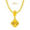 MASDORA 916 Gold Charms Charm Emas ~ Golden Clover - M (EMAS 916/22K)