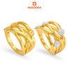 MASDORA 916 Gold Ring Rings Cincin Emas ~ HG Star Crisscross (EMAS 916/22K)