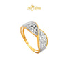 MASDORA 916 Gold Ring Rings Cincin Emas ~ Duo Pave (EMAS 916/22K)