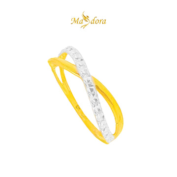 MASDORA 916 Gold Ring Rings Cincin Emas ~ Diamond Cut Pave (2C) (EMAS 916/22K)