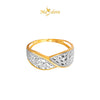 MASDORA 916 Gold Ring Rings Cincin Emas ~ Duo Pave (EMAS 916/22K)