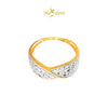 MASDORA 916 Gold Ring Rings Cincin Emas ~ Duo Pave (EMAS 916/22K)