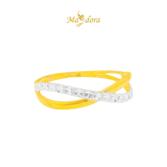 MASDORA 916 Gold Ring Rings Cincin Emas ~ Diamond Cut Pave (2C) (EMAS 916/22K)