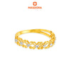 MASDORA 916 Gold Ring Rings Cincin Emas ~ Duotone Arrayed Tiny Flower (EMAS 916/22K)