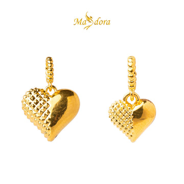 MASDORA 916 Gold Pendant Loket Emas ~ HG Golden Half Hearted (EMAS 916/22K)