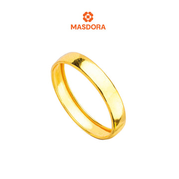MASDORA 916 Gold Ring Rings Cincin Emas ~ CBR Golden Plain (4mm) (EMAS 916/22K)
