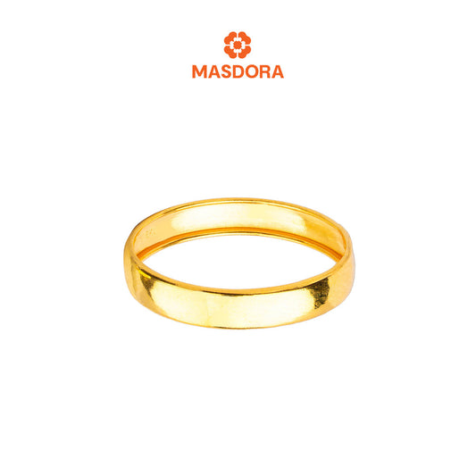 MASDORA 916 Gold Ring Rings Cincin Emas ~ CBR Golden Plain (4mm) (EMAS 916/22K)