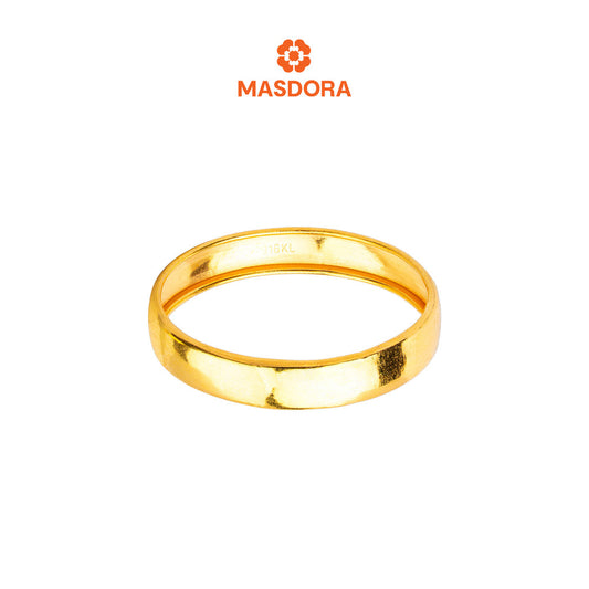 MASDORA 916 Gold Ring Rings Cincin Emas ~ CBR Golden Plain (4mm) (EMAS 916/22K)