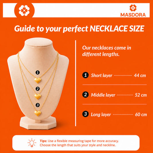 MASDORA 916 Gold Necklace Rantai Leher Emas ~ Marissa 3C (EMAS 916/22K)