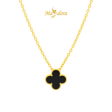 MASDORA 916 Gold Necklace Rantai Leher Emas ~ Clover - XL (EMAS 916/22K)