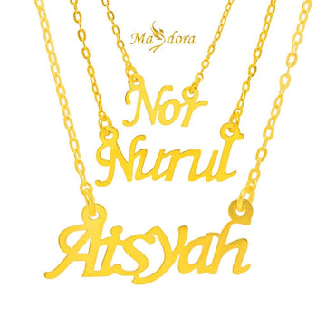 MASDORA 916 Gold Necklace Rantai Leher Emas ~ Name After You 916 (EMAS 916/22K)