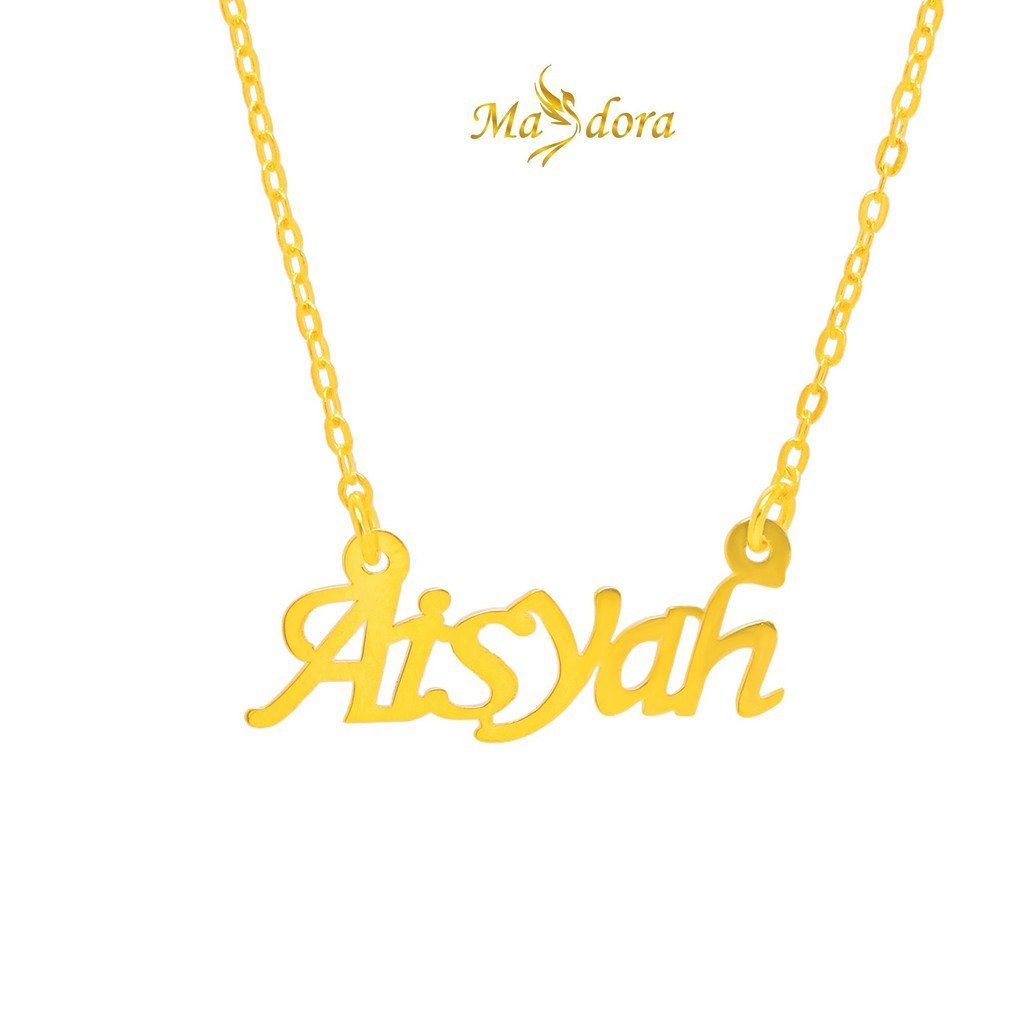 MASDORA 916 Gold Necklace Rantai Leher Emas ~ Name After You 916 (EMAS 916/22K)