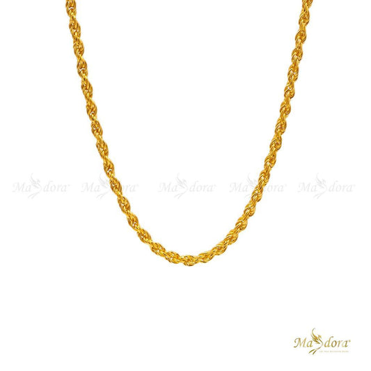 MASDORA 916 Gold Necklace Rantai Leher Emas ~ Pintal Fashion (EMAS 916/22K)