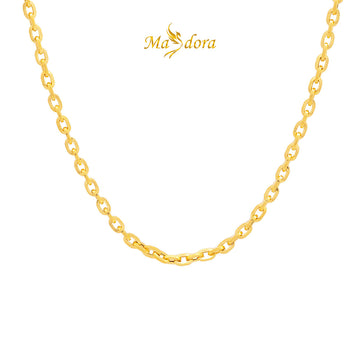 MASDORA 916 Gold Necklace Rantai Leher Emas ~ Sauh Hollow High Polished Necklace(EMAS 916/22K)