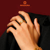 MASDORA 916 Gold Ring Rings Cincin Emas ~ CBR Golden Diamond Cut 6mm (EMAS 916/22K)