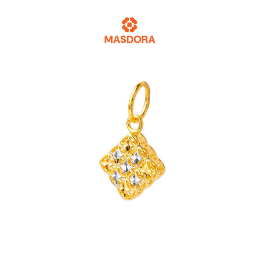 MASDORA 916 Gold Pendant Loket Emas ~ Duotone Ketupat (EMAS 916/22K)