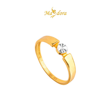 MASDORA 916 Gold Ring Rings Cincin Emas ~ Diamond Cut Solitaire (EMAS 916/22K)