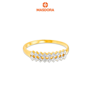 MASDORA 916 Gold Ring Rings Cincin Emas ~ Duotone Dotted Caterpillar (EMAS 916/22K)