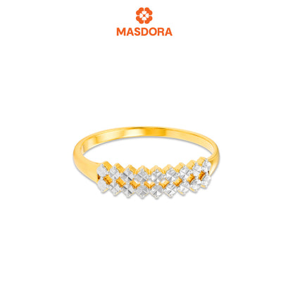 MASDORA 916 Gold Ring Rings Cincin Emas ~ Duotone Dotted Caterpillar (EMAS 916/22K)