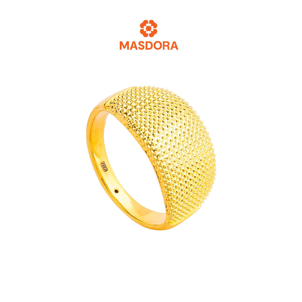MASDORA 916 Gold Ring Rings Cincin Emas ~ HG Oro Diamond Glitz (13mm) (EMAS 916/22K)