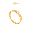 MASDORA 916 Gold Ring Rings Cincin Emas ~ Diamond Cut Solitaire (EMAS 916/22K)
