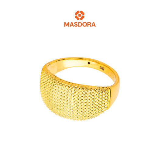 MASDORA 916 Gold Ring Rings Cincin Emas ~ HG Oro Diamond Glitz (13mm) (EMAS 916/22K)